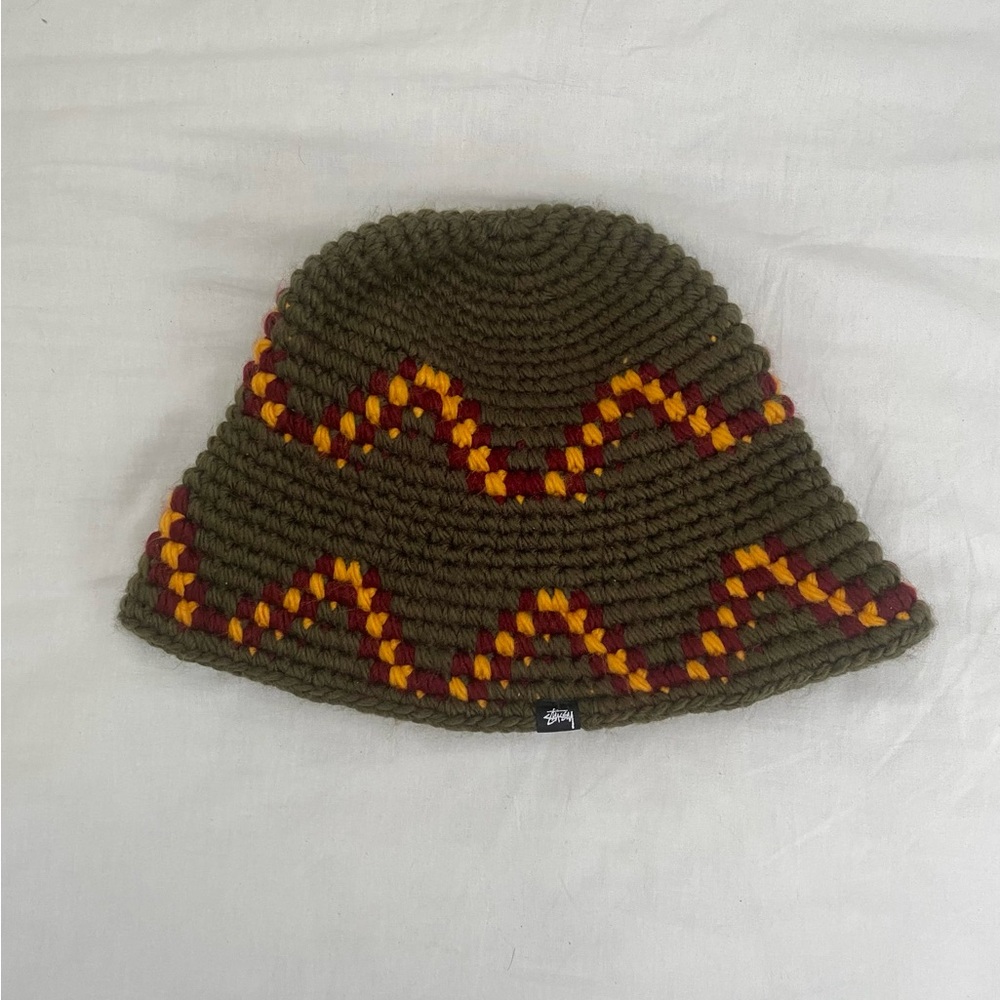 Stussy Olive Knit Bucket Hat